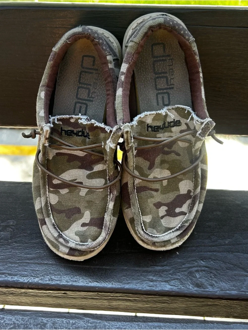 Hey Dude Wally Camo USA Flag Slip-On Shoe